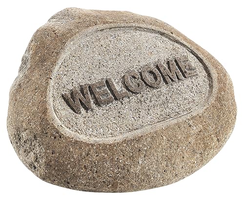 Kobolo Dekostein Welcome aus Naturstein, 25x25x15 cm, Stein mit Willkommensgruß, Dekoration für den Eingangsbereich, Schmuckstein, Zierstein Kobolo Dekostein Welcome aus Naturstein, 25x25x15 cm, Stein mit Willkommensgruß, Dekoration für den Eingangsbereich, Schmuckstein, Zierstein von Kobolo