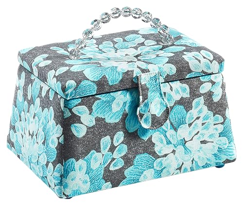Kobolo Nähkästchen Nähkorb Nähkörbchen - Grau und Türkis - 23x17x13 cm Kobolo Nähkästchen Nähkorb Nähkörbchen - Grau und Türkis - 23x17x13 cm von Kobolo