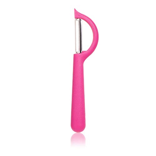 Kochblume Original Sparschäler | P-Schäler Piranha, Universalschäler, Edelstahl, spülmaschienengeeignet, in der bunten Box (pink) von Kochblume