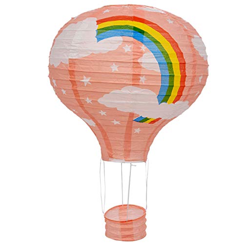 Kochenty 30,5 cm (12 Zoll) Heißluftballon-Deckenleuchte, Dekoration für Hochzeitsbankett, rosa Iris von Kochenty