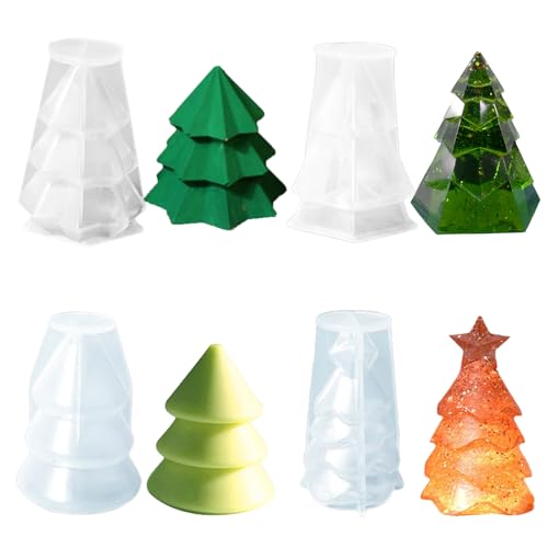 Kocusu Kerzenformen zum Gießen Weihnachten Niedlich Weihnachtsbaum 4 Stück,3D Kerzengießform Weihnachten,Weihnachtsbaum Silikonform Weihnachten Leicht zu Entformen zum DIY,Duftkerzen,Seife Kocusu Kerzenformen zum Gießen Weihnachten Niedlich Weihnachtsbaum 4 Stück,3D Kerzengießform Weihnachten,Weihnachtsbaum Silikonform Weihnachten Leicht zu Entformen zum DIY,Duftkerzen,Seife von Kocusu