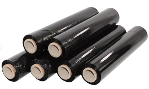 6 x Stretchfolie Schwarz 23my 500mm x 250m 2,5kg pro Palettenfolie Wickelfolie Umzugsfolie Dehnfolie Packfolie 6 x Stretchfolie Schwarz 23my 500mm x 250m 2,5kg pro Palettenfolie Wickelfolie Umzugsfolie Dehnfolie Packfolie von Kodiak Tape