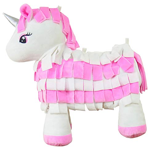 Kögler 14200 - Infinata Einhorn, wiederverwendbare Pinata aus Plüsch, etwa 15 x 30 x 45 cm groß, ideal für Geburtstage, Partys und vielem mehr von Kögler