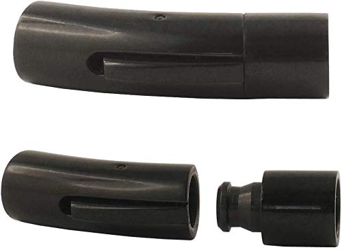 König Design Edelstahl Hebeldruckverschluss Schmuck Lederband-Armband-Verschluss 4 mm Schwarz - 3 Stück von König Design