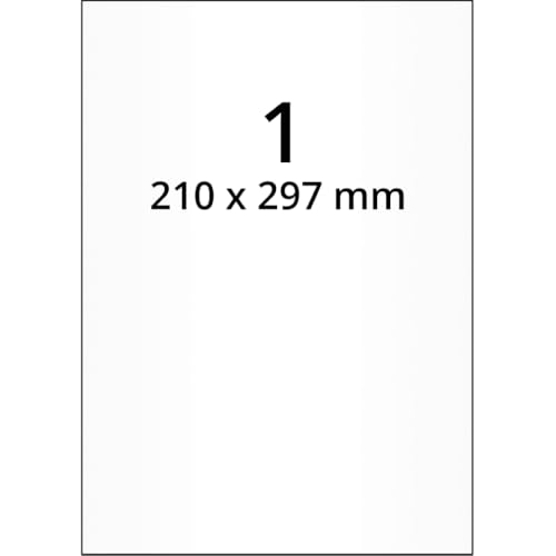 Inkjet/Laser Etiketten, weiß, hochglänzend, Papier, 210x297mm, 100/VE Inkjet/Laser Etiketten, weiß, hochglänzend, Papier, 210x297mm, 100/VE von König Werbeanlagen