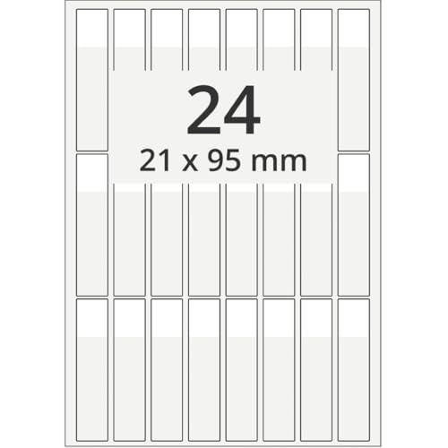 Kabelmarkierer,z. Bedrucken,Schriftfeld weiß,Polyesterfolie,21x95mm,100Bogen/VE Kabelmarkierer,z. Bedrucken,Schriftfeld weiß,Polyesterfolie,21x95mm,100Bogen/VE von König Werbeanlagen