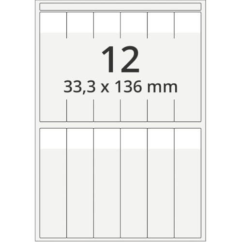Kabelmarkierer,z. Bedrucken,Schriftfeld weiß,Polyesterfolie,33,3x136mm,100BOG/VE von König Werbeanlagen