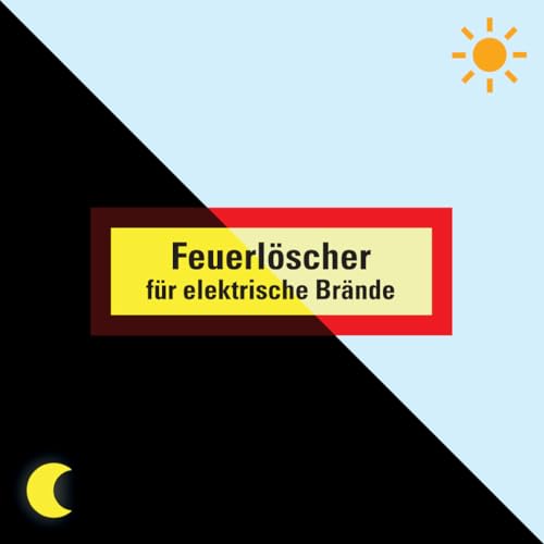 PERMALIGHT power langnachleuchtend Feuerwehrschild Feuerlöscher für elektrische Brände, Folie, 210x74mm PERMALIGHT power langnachleuchtend Feuerwehrschild Feuerlöscher für elektrische Brände, Folie, 210x74mm von König Werbeanlagen