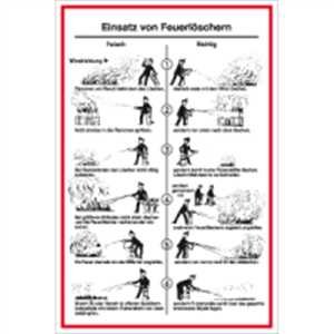 Schild Aushang Einsatz von Feuerlöschern 30 x 20cm PVC Schild Aushang Einsatz von Feuerlöschern 30 x 20cm PVC von König Werbeanlagen