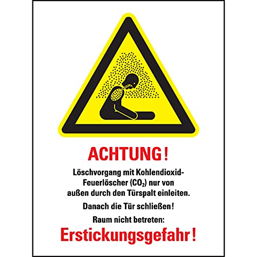 Schild I Warn-Kombischild CO²-Feuerlöscher - Löschen d.Türspalt, ISO, Kunststoff, 300x400mm von König Werbeanlagen