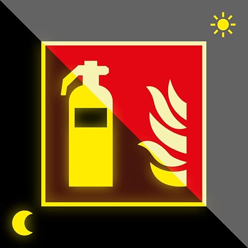 Schild | PERMALIGHT power langnachleuchtend Brandschutzzeichen Feuerlöscher, ASR/ISO, Kunststoff, 150x150mm von König Werbeanlagen