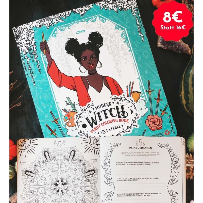 Modern Witch Tarot - Coloring Book - Lisa Sterle, Kartoniert (TB) von Königsfurt Urania