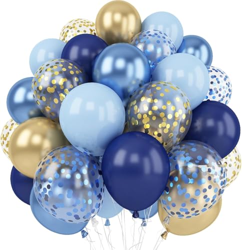 Luftballons Navy Blau Gold, 60 Stück 12 Inch Marineblau und Metallic Gold Konfetti Ballons für Geburtstag, Babyparty Deko Junge, 1. Geburtstag Junge, Abschlussfeier Luftballons Navy Blau Gold, 60 Stück 12 Inch Marineblau und Metallic Gold Konfetti Ballons für Geburtstag, Babyparty Deko Junge, 1. Geburtstag Junge, Abschlussfeier von Kogarm
