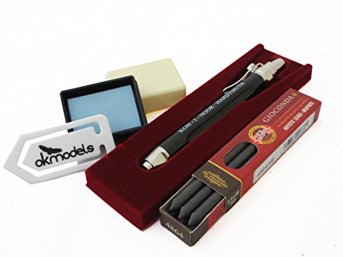 KOH-I-NOOR 5311 Druckbleistift-Set 4864/4B Minen, Radiergummi und Büroklammer mit 5,6 mm Durchmesser von Koh-I-Noor