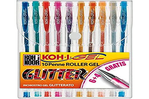 KOH nagp10s Gel-Kugelschreiber (Capped, blau, grün, grau, orange, pink, rot, mehrfarbig, Kunststoff, Blister) von Koh-I-Noor