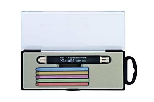 Koh-I-Noor Versatil 53530N8005TE Metallbleistifte mit Spitzer, weiche Oberfläche, Set – Schwarz, 1 Stück (1er Pack) Koh-I-Noor Versatil 53530N8005TE Metallbleistifte mit Spitzer, weiche Oberfläche, Set – Schwarz, 1 Stück (1er Pack) von Koh-I-Noor