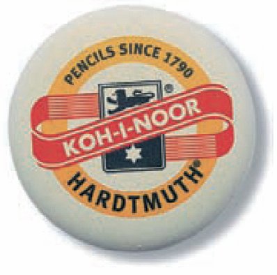 R-K6302-6 Stück Radiergummi RUND!!! von Koh-I-Noor!!! Der Kultradierer schlechthin! ideal für Graphitstifte aller Art. (TADITIONSMARKE) von Koh-I-Noor
