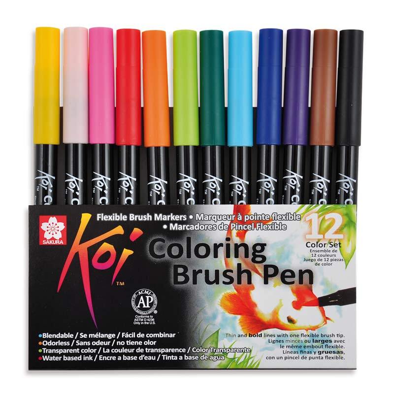Koi Coloring Brush Pen 12teilig von Royal Talens