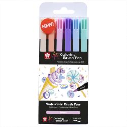 Coloring Brush Pens Sweets 6-teilig Coloring Brush Pens Sweets 6-teilig von Koi