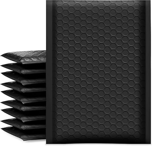 Koja Luftpolster-Versandtaschen, 33 cm, 25,4 x 30,5 cm, extra dicke Polsterung, schnell und einfach, selbstklebend, Schwarz, 10 Stück Koja Luftpolster-Versandtaschen, 33 cm, 25,4 x 30,5 cm, extra dicke Polsterung, schnell und einfach, selbstklebend, Schwarz, 10 Stück von Koja