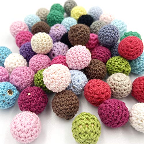 Hölzerne Häkelperlen 20mm 50pc Mix Farbe Perlen DIY Zubehör für die Herstellung von Halskette Armbänder Hölzerne Häkelperlen 20mm 50pc Mix Farbe Perlen DIY Zubehör für die Herstellung von Halskette Armbänder von Kojoon