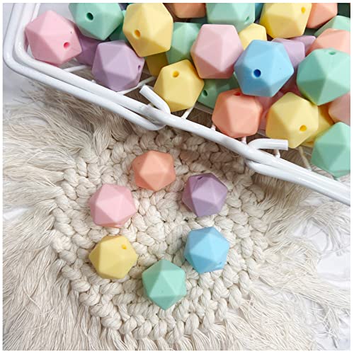 Silikon Multi-Facetten-Perlen Candy Farbe Loosing Perlen 14mm 50pc für DIY Halskette Armband Silikon Multi-Facetten-Perlen Candy Farbe Loosing Perlen 14mm 50pc für DIY Halskette Armband von Kojoon