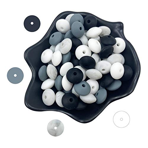 Silikon Abakus Perlen 12mm 50pc Linsen Perlen für DIY Halskette Armband Silikon Abakus Perlen 12mm 50pc Linsen Perlen für DIY Halskette Armband von Kojoon