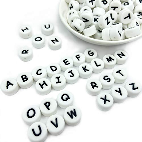 Silikon Alphabet 26 Buchstaben Perlen 12mm 100pc Silikon Lose Perlen für Schmuck Schlüsselkette Machen Silikon Alphabet 26 Buchstaben Perlen 12mm 100pc Silikon Lose Perlen für Schmuck Schlüsselkette Machen von Kojoon