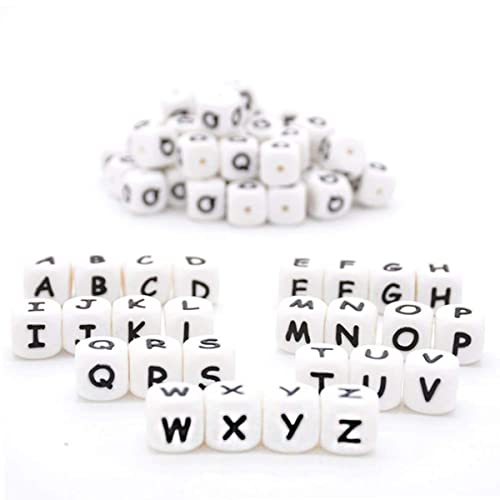 Silikon Alphabet 26 Buchstaben Perlen 12mm 60pc DIY lose Perlen für Halskette Armband Silikon Alphabet 26 Buchstaben Perlen 12mm 60pc DIY lose Perlen für Halskette Armband von Kojoon