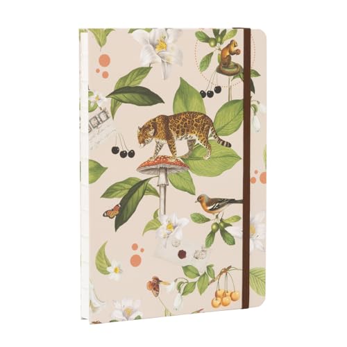 Kokonote Journal Dotted A5 Jungle Bliss - Hard Cover Notizblock A5 Notizbuch A5 Dotted Tagebuch für Erwachsene und Kinder von Kokonote