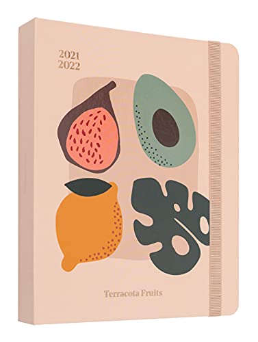 Kokonote Schulplaner 2021 2022 - Ringbuch Kalender Terracota Fruits Terminplaner 2021/2022 - Terminkalender 2021 2022 Tagesplaner 17 Monate von Kokonote