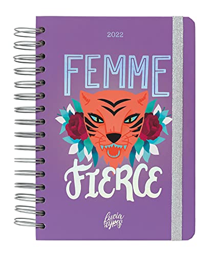 Kokonote Terminkalender 2022 A5 - Femme Fire von Lucia Types Terminplaner 2022 Ringbuch A5 - Kalender 2022 A5 von Kokonote
