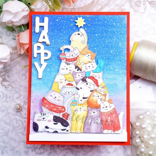 Kokorosa Happy Cats Stanzformen für Kartenherstellung, Metall-Stanzformen, Kartenherstellung, Tier-Serie von Scrapbook-Dekoration, geeignet für Halloween, Weihnachten, Erntedankfest ... Kokorosa Happy Cats Stanzformen für Kartenherstellung, Metall-Stanzformen, Kartenherstellung, Tier-Serie von Scrapbook-Dekoration, geeignet für Halloween, Weihnachten, Erntedankfest ... von Kokorosa