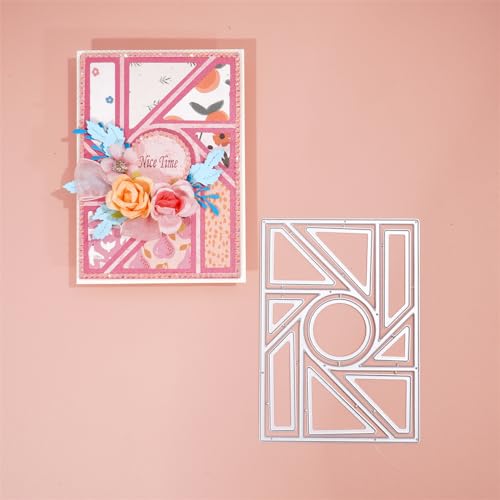 Kokorosa Stanzformen für Scrapbooking - Mittelkreis, Foto, Metall - Zum Basteln und Kartenherstellung - Geeignet für Party, Hochzeit, Urlaub - 14 x 10 cm von Kokorosa