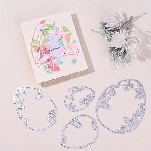 Kokorosa Scrapbooking-Stanzformen, Oster-Stanzformen, Metall-Stanzformen zum Basteln, Stanzformen für Kartenherstellung, geeignet für Party, Hochzeit, Urlaub (Eierschalenform, 20 x 17 cm) von Kokorosa