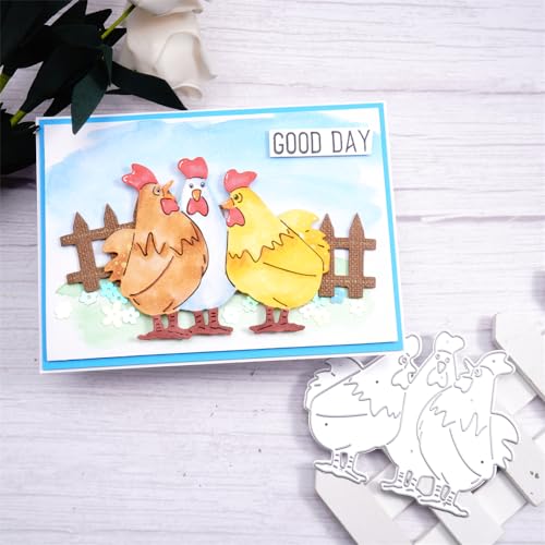 Kokorosa Metall-Stanzformen zum Basteln, Stanzformen für Kartenherstellung, geeignet für Party, Hochzeit, Urlaub (Rooster 90 x 7,3 cm) von Kokorosa