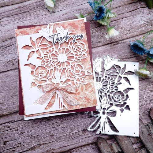 Kokorosa Stanzformen für Scrapbooking, Blumen-Stanzformen, Metall-Stanzformen zum Basteln, Stanzformen für Kartenherstellung, geeignet für Party, Hochzeit, Urlaub usw. (durchbrochener Blumenstrauß, 14 Kokorosa Stanzformen für Scrapbooking, Blumen-Stanzformen, Metall-Stanzformen zum Basteln, Stanzformen für Kartenherstellung, geeignet für Party, Hochzeit, Urlaub usw. (durchbrochener Blumenstrauß, 14 von Kokorosa