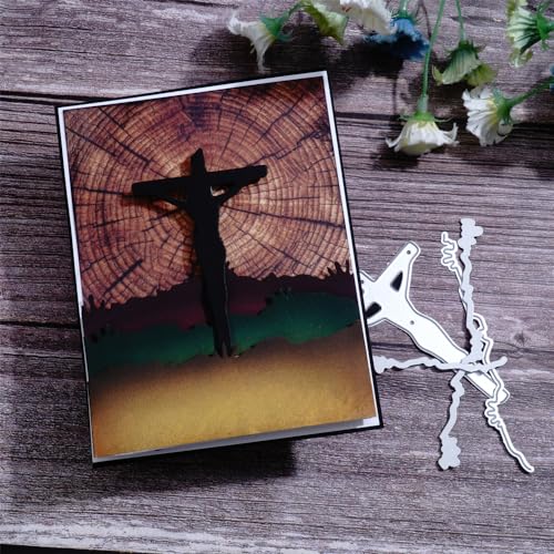 Kokorosa Stanzformen für Scrapbooking, betender Hintergrund und Kreuzstanzformen, Metall-Stanzformen zum Basteln, Stanzformen für Kartenherstellung, geeignet für Party, Urlaub (11) von Kokorosa