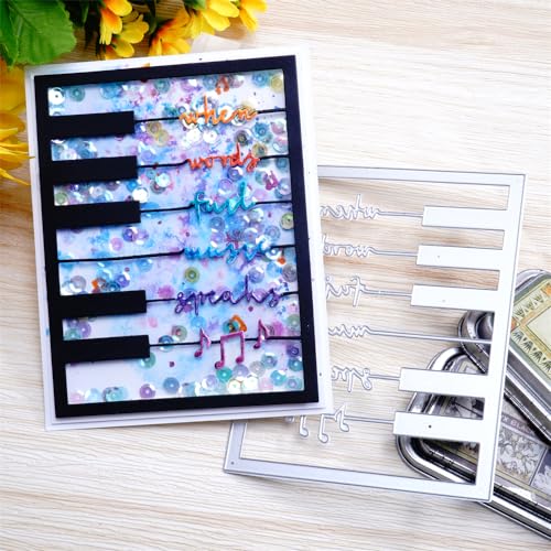 Kokorosa Stanzformen für Scrapbooking - Musik-Fotorahmen, Metall-Stanzformen zum Basteln für Kartenherstellung, Party, Hochzeit, Urlaub von Kokorosa