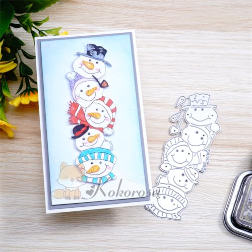 Kokorosa Weihnachts-Stanzformen für Kartenherstellung, Metalldekoration, Winterkarten, geeignet für Feiern, Hochzeiten, Partys, Scrapbooking, Basteln (17) von Kokorosa