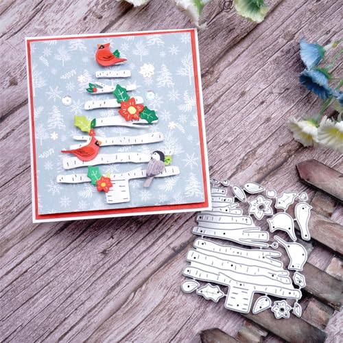Weihnachts-Stanzformen für Kartenherstellung, Metalldekoration, Stanzschablonen, Winterkarten-Stanzformen, geeignet für Feiern, Hochzeiten, Partys, Scrapbooking, Basteln (19) von Kokorosa