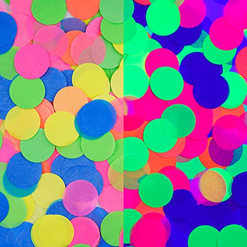 8000 Stück UV-Neon-Konfetti, rund, 5 Farben, fluoreszierendes Gewebe-Konfetti, Punkte, Schwarzlicht, Party-Konfetti für Schwarzlicht, Neon-Party, Geburtstag, Hochzeit 8000 Stück UV-Neon-Konfetti, rund, 5 Farben, fluoreszierendes Gewebe-Konfetti, Punkte, Schwarzlicht, Party-Konfetti für Schwarzlicht, Neon-Party, Geburtstag, Hochzeit von Kolewo4ever