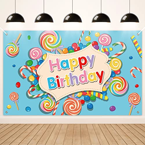 Koliphy Geburtstag Deko Banner, Happy Birthday Banner Bunt Lutscher Geburtstagsdeko für Mädchen Jungen, Kind Stoff Geburtstagsbanner Dekoration Drinnen und Draußen Koliphy Geburtstag Deko Banner, Happy Birthday Banner Bunt Lutscher Geburtstagsdeko für Mädchen Jungen, Kind Stoff Geburtstagsbanner Dekoration Drinnen und Draußen von Koliphy