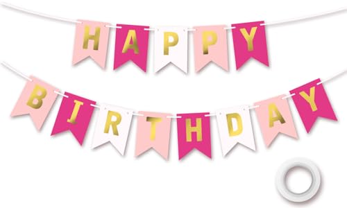 Koliphy Happy Birthday Girlande, Gemischte Farben Geburtstagsdeko, Geburtstag Banner Deko für Jungen, Mädchen, Männer und Frauen von Koliphy