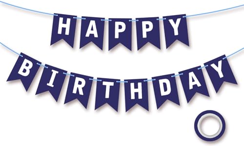 Koliphy Happy Birthday Girlande, Saphir Geburtstagsdeko, Geburtstag Banner Deko für alle Altersgruppen von Koliphy