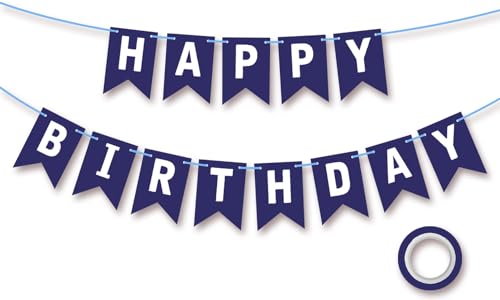 Koliphy Happy Birthday Girlande, Saphir Geburtstagsdeko, Geburtstag Banner Deko für alle Altersgruppen Koliphy Happy Birthday Girlande, Saphir Geburtstagsdeko, Geburtstag Banner Deko für alle Altersgruppen von Koliphy