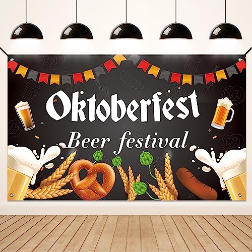 Koliphy Oktoberfest Banner, Bayerisches Oktoberfest Deko, Willkommen Zum Oktoberfest Party Hintergrund Dekoration Deutsche Löwenkamm Fahnen Deko Koliphy Oktoberfest Banner, Bayerisches Oktoberfest Deko, Willkommen Zum Oktoberfest Party Hintergrund Dekoration Deutsche Löwenkamm Fahnen Deko von Koliphy