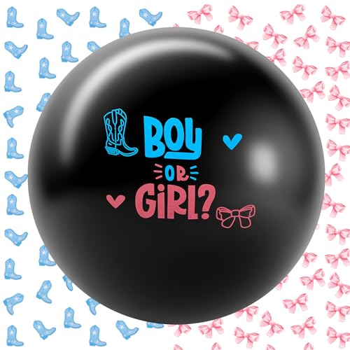 Kolldenn 2 Stück Stiefel oder Schleifen, Ballon mit Stiefeln und Schleifen, Konfetti, 91,4 cm, schwarz, verdickte Luftballons für Jungen oder Mädchen, Party-Dekorationen für Fotos und Videos Kolldenn 2 Stück Stiefel oder Schleifen, Ballon mit Stiefeln und Schleifen, Konfetti, 91,4 cm, schwarz, verdickte Luftballons für Jungen oder Mädchen, Party-Dekorationen für Fotos und Videos von Kolldenn