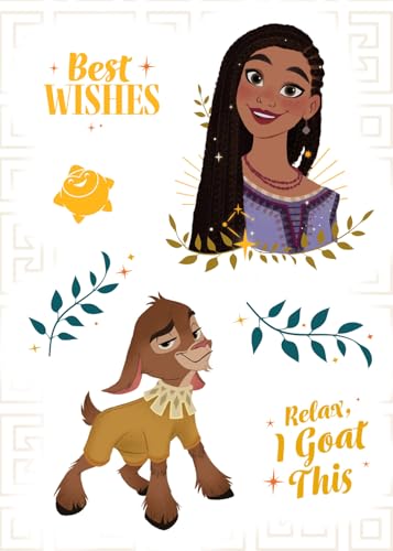 Disney Wish Wandtattoo - Best Wishes - Größe 50 x 70 cm - Wandsticker, Kinderzimmer, Rosas, Aufkleber von Komar