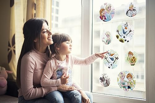 Fensterbild Frozen Springday Bubbles - Größe 30 x 30 cm, 2 Bogen - Fenstersticker, Disney, Kinderzimmer, Babyzimmer, Frozen von Komar